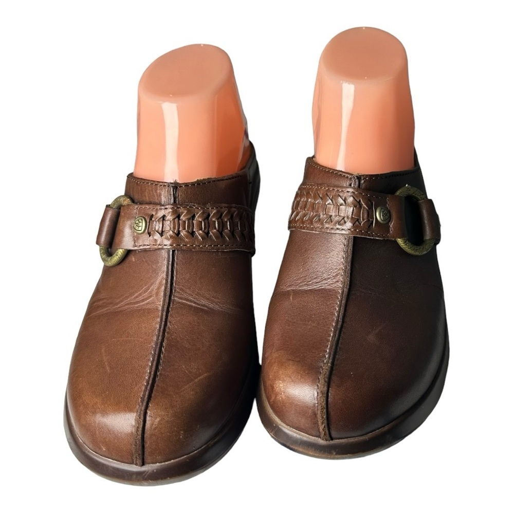 Ariat Shasta Leather Mules Brown Leather Clogs Size 7 - Picture 9 of 16
